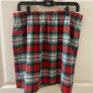 NWT J. Crew Christmas Red and Green Plaid Tartan Paperbag Waist Skirt- Size 12